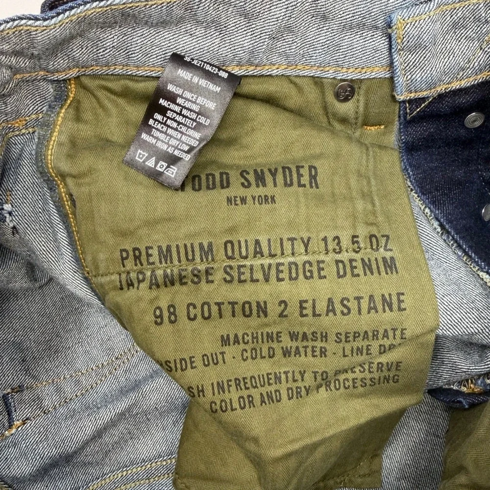 Todd Snyder Mens 32x30 Straight Fit Japanese Selvedge‎ Denim Jeans Indigo NEW
